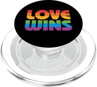 LGBTQ Love Wins Gay Pride LGBT Ally Rainbow Flag Vintage PopSockets PopGrip pour MagSafe