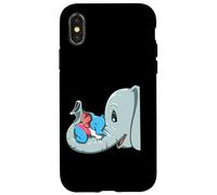 LGBTQ Mama Transgender Elephant Kid Rainbow Love Coque pour iPhone X/XS