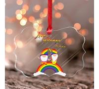 LGBTQ Pendentif de fenêtre « Love Always Wins » LGBT scandinave pour fête de festival en acrylique teinté - Décoration de fenêtre d'intérieur ou de chambre à coucher - Cadeau idéal pour lui et elle
