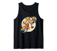 LGBTQ Pride Fox Explorer avec Boussole Arc-en-Ciel Badge Débardeur