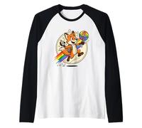 LGBTQ Pride Fox Explorer avec Boussole Arc-en-Ciel Badge Manche Raglan
