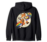 LGBTQ Pride Fox Explorer avec Boussole Arc-en-Ciel Badge Sweat à Capuche