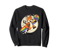 LGBTQ Pride Fox Explorer avec Boussole Arc-en-Ciel Badge Sweatshirt