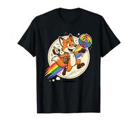 LGBTQ Pride Fox Explorer avec Boussole Arc-en-Ciel Badge T-Shirt