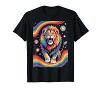 LGBTQ Pride Starry Night Van Gogh Lion Rainbow Flag T-Shirt