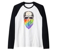 LGBTQ Skeleton Skull Bandana Rainbow Flag Equal Gay Pride Manche Raglan