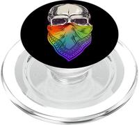 LGBTQ Skeleton Skull Bandana Rainbow Flag Equal Gay Pride PopSockets PopGrip pour MagSafe