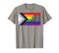 LGBTQIA+ Flag I See You I Love You I Accept You Ally LGBTQ T-Shirt