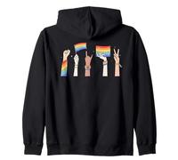 LGBTQIA+ Gay Pride Lesbienne Queer Diversité Inclusion Mains Sweat à Capuche