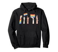 LGBTQIA+ Gay Pride Lesbienne Queer Diversité Inclusion Mains Sweat à Capuche