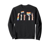 LGBTQIA+ Gay Pride Lesbienne Queer Diversité Inclusion Mains Sweatshirt