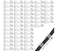 LgCiXli 50 Clips de Gestion de Attache Câbles Adhésifs Clips Cable | Organiseur de Bureau et Maison | Fixation Durable pour Câbles TV, PC et Ethernet | Nylon PA66 Haute Résistance, 10mm Noir