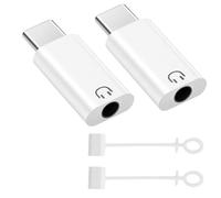 LgCiXli Adaptateur USB C vers Jack 3.5mm [Lot de 2] | Audio Hi-FI Haute Fidélité avec Puce DAC | Connecteur Audio Type C pour lPh0ne 16/15 Pr0 Max, lPad Pr0