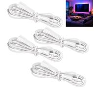 LgCiXli Lot de 4 rallonges LED de 2 m - Câble d'extension flexible - 2 broches - Idéal pour luminaires sous meuble de cuisine et vitrines - Câble de connexion professionnel à 2 broches