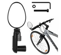 LgCiXli Rétroviseur de vélo de qualité supérieure - Trafic urbain et scooter électrique - Rétroviseur pliant grand angle incassable - Universel pour extrémités de guidon de 16 à 22 mm