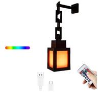 LGDEERCO Veilleuse LED lanterne pour chambre à coucher, lampe de chevet 16 couleurs RGB, éclairage d'ambiance, lampe de bureau ou murale, connexion USB, décoration amusante pour chambre ou salle de je
