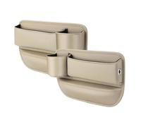 LGDONGFC 2 Pièces Organisateur D'espace de Siège de Voiture pour Renault City K-ZE 2019 2020 2021 2022 2023 2024, Cuir Organiseur Latéral pour Siège de Voiture Rangement Voiture,Beige