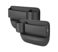 LGDONGFC 2 Pièces Organisateur D'espace de Siège de Voiture pour Renault Twingo II 2007-2011 2012 2013 2014, Cuir Organiseur Latéral pour Siège de Voiture Rangement Voiture,Black