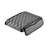 LGDONGFC Coussin Accoudoir Voiture pour Kia Cadenza II 2016 2017 2018 2019 2020 2021, Cuir Accoudoir Console Central Housse Protection avec Deux Poches Accessoire Voiture,Grey