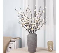 LGEGE Lot de 12 fleurs artificielles blanches - Fleurs de prunier artificielles qui semblent réelles, 55 cm de long pour vase, parfaites pour la décoration de la maison et du bureau