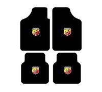 LGFDC 4 Pièces Tapis de Sol Voiture pour Abarth Fiat 500 Abarth 595 Abarth 124 Spider, Protection du Pont Moquette pour Automobile Tapis Noir Antidérapant Auto Accessoires