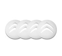 LGFDC 4Pièces Autocollants Cache Moyeu Autocollant de Badge pour Citroen C4 Grand Picasso Sedan C3 C5 Berlingo Jumper 56MM, Jante Centre D'emblème avec Voiture Logo Cache Moyeux,Silver