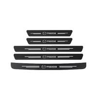 LGFDC 5 Pièces Protection Seuil de Porte Voiture pour Mazda CX-80 2024 2025, Voiture Pédale Plaque Seuil Protecteur Autocollants Kick Plates en Fibre Carbone,B