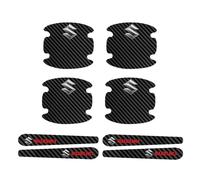 LGFDC 8 Pièces Autocollant Poignée Portière Voiture pour Suzuki Vitara LY iV-4 Hybrid 2016-2024 2025, Protection Porte de Fibre de Carbone Voiture Films Accessoire Anti Rayures