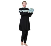 Lggwunsi Burkini Maillot De Bain, Couverture Intégrale Musulman Manches Longues Swimsuit Islamique Protection Solaire Grande Taille Maillot De Bain Combinaison Opaque Swimwear Burkini