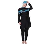 Lggwunsi Burkini Maillot De Bain, Couverture Intégrale Musulman Manches Longues Swimsuit Islamique Protection Solaire Grande Taille Maillot De Bain Combinaison Opaque Swimwear Burkini