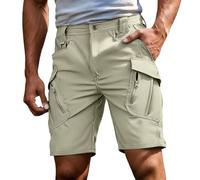 Lggwunsi Short Homme - Multi-Poches Imperméable Short Cargo Homme Elastique Respirantes Shorts de Travail Hommes Grandes Tailles Confortable Décontracté Bermuda Cargo pour Outdoor Au Quotidien S-6XL