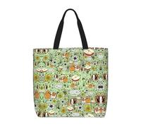 LGHDFYO 1 sac fourre-tout économique en tissu de cochon d'Inde, 40 x 50 cm, grands sacs d'épicerie réutilisables et légers, noir, Taille unique