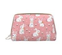 LGHDFYO Adorable trousse de toilette en forme de lapin blanc, organisateur de cosmétiques portable pour femmes, On-The-Go, Blanc, One Size