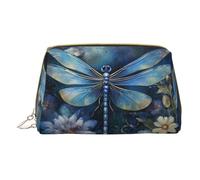 LGHDFYO Art Trousse de toilette bleue libellule de voyage, organisateur de cosmétiques portable pour femmes, On-The-Go, Blanc, One Size