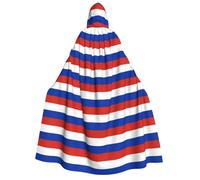 LGHDFYO Cape à capuche unisexe avec drapeau russe pour Halloween : vêtement d'extérieur léger pour adulte Cosplay