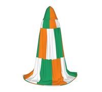 LGHDFYO Cape d'Halloween avec capuche - Motif drapeau de la Côte d'Ivoire - Unisexe