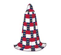 LGHDFYO Cape d'Halloween avec capuche - Motif drapeau de l'État de Caroline du Nord - Unisexe