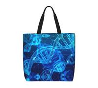 LGHDFYO Dna Chain Photo 1 sac fourre-tout économique 40 x 50 cm, grands sacs d'épicerie réutilisables en tissu, noir, Taille unique