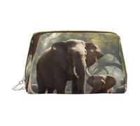 LGHDFYO Elephant Trousse de toilette de voyage, organisateur de cosmétiques portable pour femmes, On-The-Go, Blanc, One Size