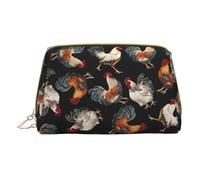 LGHDFYO French Roosters Trousse de toilette de voyage, organisateur de cosmétiques portable pour femme, On-The-Go, Blanc, One Size