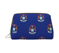 LGHDFYO Michigan State Flag Trousse de toilette de voyage, organisateur de cosmétiques portable pour femme, On-The-Go, Blanc, One Size