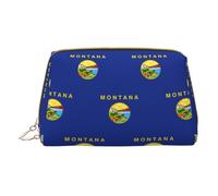 LGHDFYO Montana Trousse de toilette portable avec drapeau d'État pour femme, Blanc., Taille unique