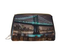 LGHDFYO New York Manhattan Bridge Trousse de toilette de nuit portable pour femme, Blanc., Taille unique