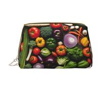 LGHDFYO Présentation de divers légumes trousse de toilette de voyage, organisateur cosmétique portable pour femme, en déplacement, Blanc, One Size