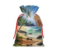 Lghdfyo Sac cadeau en lin avec corde de Noël, grande fête, mariage, affaires, sac cadeau