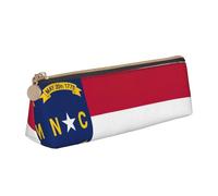 LGHDFYO Trousse à crayons triangulaire avec drapeau de la Caroline du Nord - Grande capacité - Pour homme et femme - Pour la maison et le bureau, Blanc, One Size, tendance.