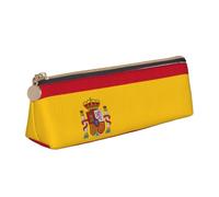 LGHDFYO Trousse à crayons triangulaire avec drapeau espagnol - Grande capacité - Pour homme et femme - Pour la maison et le bureau, Blanc, One Size, tendance.