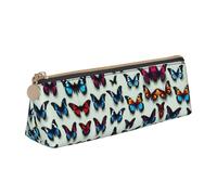 LGHDFYO Trousse à crayons triangulaire en forme de papillon et violoncelle - Grande capacité - Pour homme et femme - Pour la maison et le bureau, Blanc, One Size, tendance.