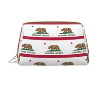 LGHDFYO Trousse de toilette avec drapeau de la Californie - Portable - Pour femme, Blanc., Taille unique