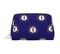 LGHDFYO Trousse de toilette de voyage avec drapeau de l'État du Kentucky, organiseur de cosmétiques portable pour femme, On-The-Go, Blanc, One Size